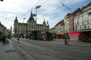 Das Rathaus in der Grazer Altstadt